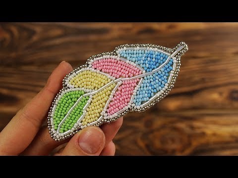 DIY Tutorial Brooch. how to make a brooch with beads
