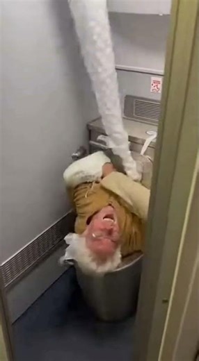 He did WHAT in the airplane toilet?! 🚽✈️ #shorts