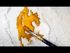 EASY DIY White & Gold Textured Abstract Art (2 Styles) (589)