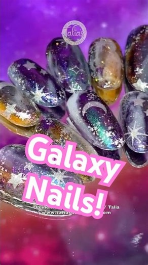 🌌✨ Galaxy Press-On Nails | Cosmic Nail Art Tutorial
