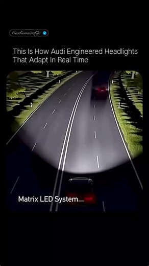 CARLIONAIRELIFE on Instagram: "The Audi Matrix LED System employs an array of individually controlled diodes to dynamically shape and adjust the beam in real-time. Sensors are utilized to detect approaching vehicles, promptly dimming specific sections to optimize road illumination while preventing glare for other drivers. This innovative approach is how Audi has reimagined the future of nighttime driving through adaptive light intelligence. Media / @ Audi #audi #carsofinstagram #cars"