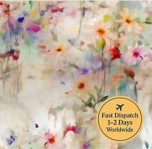 Abstract Floral Fabric Watercolour Floral Fabric Home Decor Fabric - Etsy