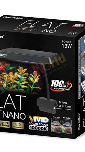 Onyx Aqua Farm on Instagram: "Neo Helios Flat Nano S3 Pro+ 13W Full Spectrum 10000K LED Light for Planted Aquarium Brand: Neo Helios Model: Nano S3 Pro Power: 13 watts VIVID Color Rendering Life Spectrum Light"