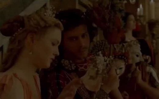 Holliday Grainger as Lucrezia Borgia & François Arnaud as Cesare Borgia in The Borgias S2:E1 (2012) ~ Costume Design by Gabriella Pescucci ~~~ #theborgias #borgia #lucrezia #lucreziaborgia #hollidaygrainger #cesareborgia #FrançoisArnaud #masquerade #masqueradeball | Period Drama Style