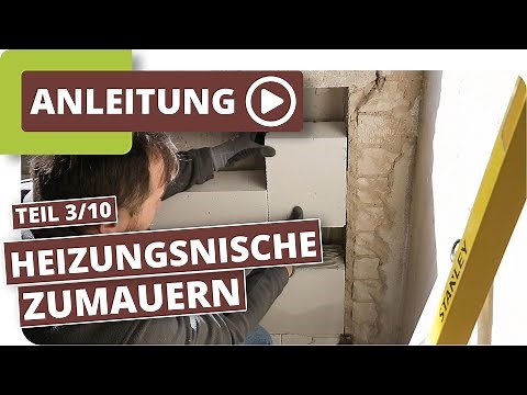 Bricking up and plastering radiator niches and window reveals - Renovating old buildings Part 3/10