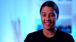 24K views · 2.6K reactions | 'I've come here to lift trophies and win silverware with the club.'  Sam Kerr's first interview as a Blue... | Chelsea Football Club Women | Facebook