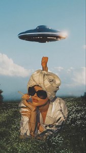it’s whatever / animation of my original collage art, “it’s whatever” #scifiart #ufo #collageart #surrealart #mood | Caitlyn Grabenstein - cult.class