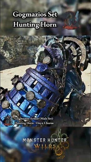 Gogmazios Set - Hunting Horn [MH Wilds] #monsterhunter #showcase #armor #weapon #gaming #shorts