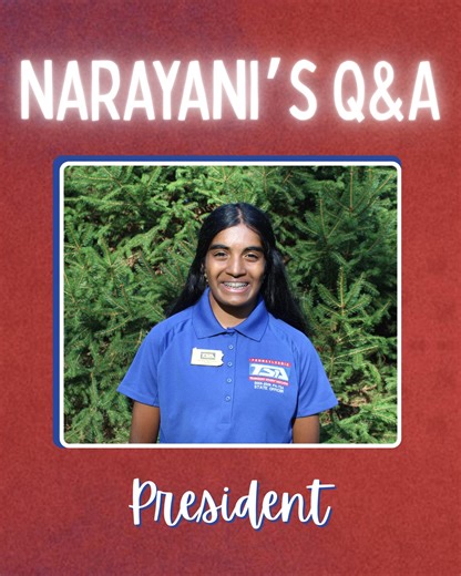 Hey PA-TSA! Get to know your 2025-2026 State President, Narayani Sakthinathan, in her Q&A! | Pennsylvania Technology Student Association