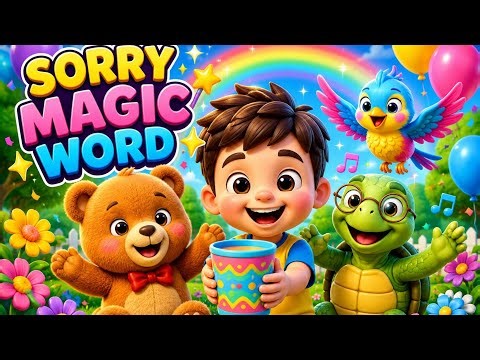 Sorry is a Magic Word 💛 | Kids Song About Saying Sorry | Nursery Rhymes”