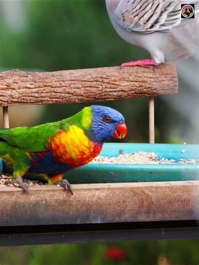 Tiny Lorikeet Takes On a Cockatoo 😳🐦