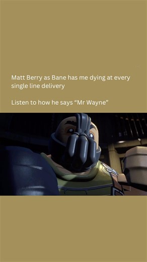 Matt Berry as BANE! my favourite casting in this game 😂 #lego #mattberry #batman #bane