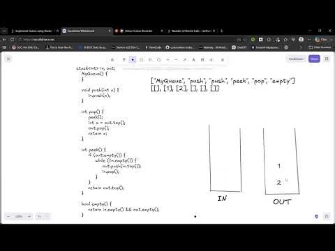 Leetcode activity Week 4 - Day 22 - Q 1 | Leetcode 232. Implement Queue using Stacks