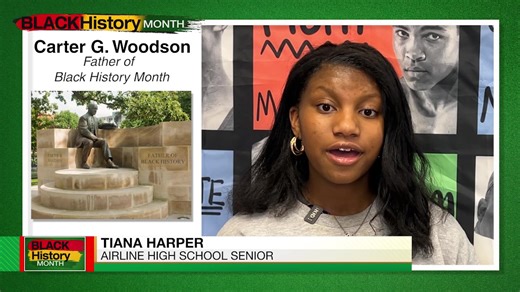 Today's Black History Fact: Tiana Harper, 12th grader at Airline High School. In 1926, Carter G. Woodson founded Negro History Week. It later became Black History Month. February was selected because it was the month of Abraham Lincoln and Frederick Douglas's birthdays. | KTBS 3 News