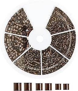 Mandala Crafts Crimp Beads for Jewelry Making – Bead Stopper Crimping Beads for Jewelry Making and Beading - Bead Crimping Kit 3000 PCs Antique Copper 1.5mm 2mm 2.5mm Tubes