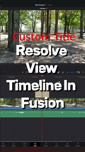 Resolve | View Timeline in Fusion #davinciresolve #cinematic #tutorial