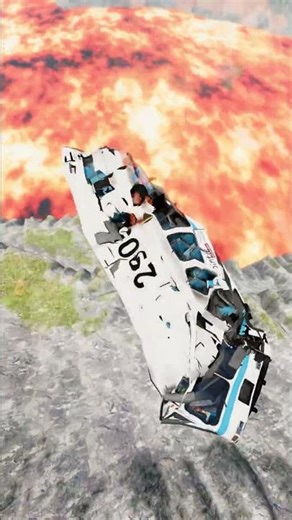 🚖🚍🛻Bus 2905 vs Deep Lava Pit #shorts #beamngdrive #funny #beamngmods #LongestBusCrash