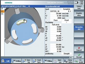 SLOT MILLING CYCLE ON FACE SINUTRAIN 4.8