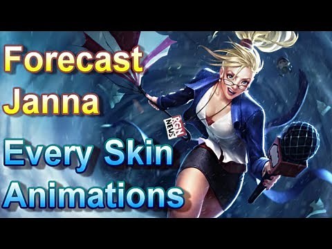Forecast Janna - Every Skin Animations - League of Legends
