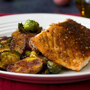 Salmon And Veggie Sheet-Pan Dinner Recipe by Tasty
