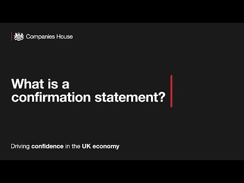 What is a confirmation statement?