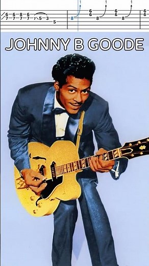 Johnny B Goode intro TABS #guitar #guitarlesson #tabs #chuckberry #johnnybgoode #lovely #guitarriff