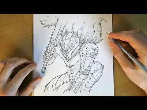 How to Draw Guts' Berserker Armor | Step by Step Sketch Drawing Tutorial | Berserk