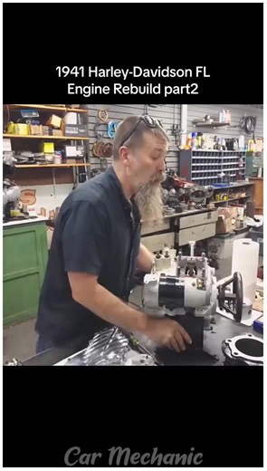 1941 Harley-Davidson FL Engine Rebuild part 2 #harley #harleydavison #engine #rebuild #motorcycle _GGS_CUT | Crafts People3