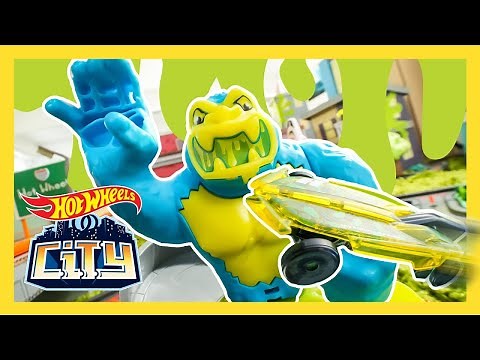 FIESTA SORPRESA de SLIME 🦍🦖 | New News | Hot Wheels City En Español