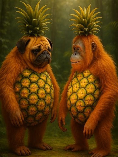 Poor Pug Meets Orangutini Ananasini… And Everything Changes 🍍#pug #cutedog #orangutiniananasini #brainrot #dog