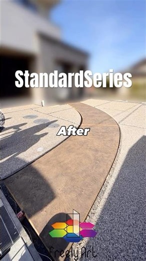 玄関アプローチを壊さず石目調にたった1日で施工│FreelyArt StandardSeries