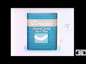 Kotex New Freedom Curved Maxi Pads Commercial - 1990