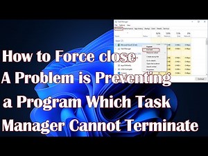 How to Force close a Program which Task Manager cannot terminate