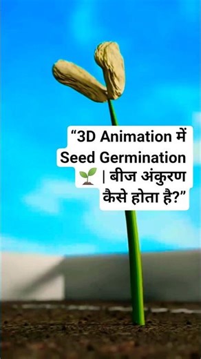 “3D Animation में Seed Germination 🌱 ?#SeedGermination #BiologyFacts #3DAnimation #EducationalShorts