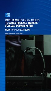 Don’t miss LCD Soundsystem’s 12-show New York Residency at the Knockdown Center. Amex® Card Members have access to purchase tickets NOW thru 9/18 at 10pm ET, or while supplies last. Terms apply. | LCD Soundsystem