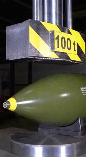 Hydraulic Press vs Giant Bomb: Who Wins? 💣