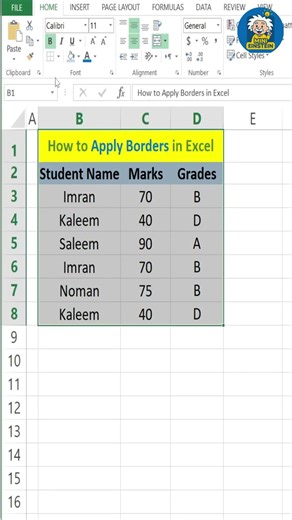How to Apply Borders in Excel | Quick and Easy Tutorial