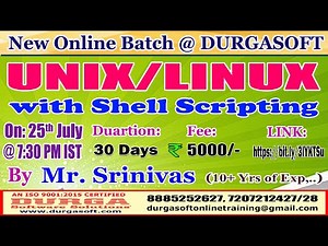 UNIX/LINUX Online Training @ DURGASOFT