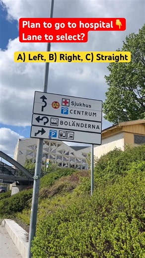 Lane selection and direction for travel! 🚗🇸🇪