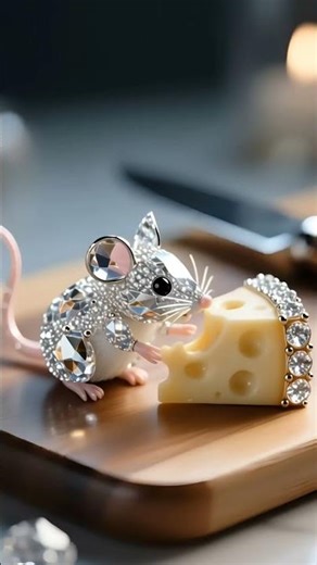 Jewelry Mouse Eats Diamond Cheese 💎🐭✨ | Satisfying ASMR