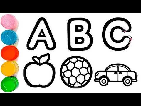 Alphabet Phonics Song // Drawing Capital Letter Alphabet A to Z for Beginners // ABC for Kids #125