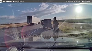 Warning: The following story and video contain content that some viewers may find disturbing. Viewer discretion is advised. A week ago, Trooper Eric Burchett #346 was on patrol on Interstate 40 near Clinton when he noticed a vehicle stopped on the shoulder. Trooper Burchett, not knowing what he was about to encounter, stopped to check on the motorist. As he approached the Jeep, he immediately saw the driver was in severe distress. The man, who was alone, had inflicted serious injuries to his thr