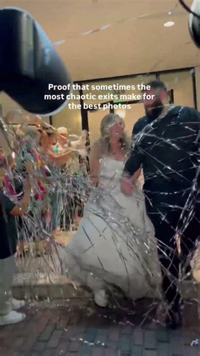 Wedding exit w/ streamers @ Clay Theatre #weddingexit #weddingphotography