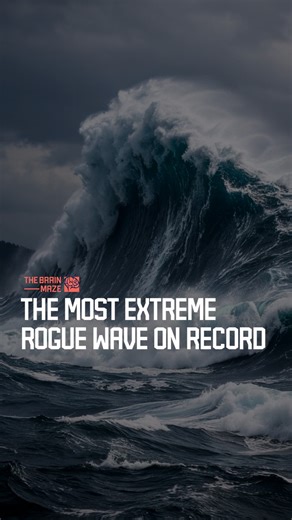 The Most Extreme Rogue Wave on Record - The Ucluelet rogue wave, recorded off the coast of British Columbia in November 2020, reached a staggering 17.6 meters (58 feet), nearly three times the height of surrounding waves, and is considered the most extreme rogue wave ever documented, with such events estimated to occur once every 1,300 years. | The Brain Maze
