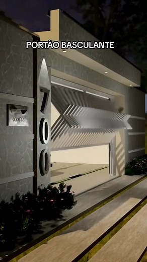 Modelo de Portão Basculante para Varanda - Ideias Modernas