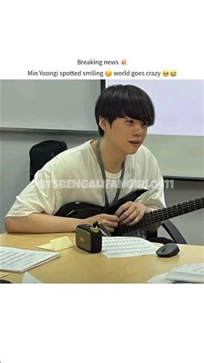 Breaking news 💥Min Yoongi spotted smiling ☺ world🥺😭 #@BTSBENGALIFANGIRL0411 #shorts #bts #shortsfeed