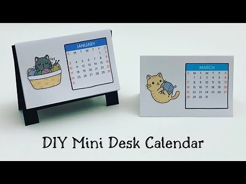 DIY MINI PAPER DESK CALENDAR / DIY Calendar/ Paper Craft / Easy kids craft ideas / Paper Craft New