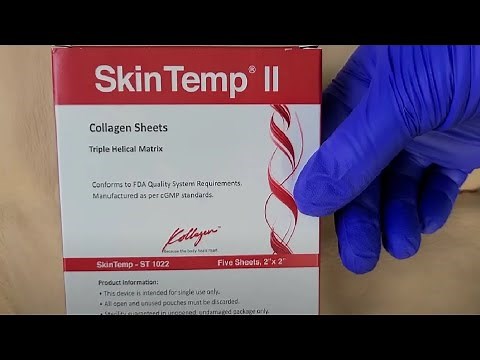 Product application Skintemp®II Collagen Sheets