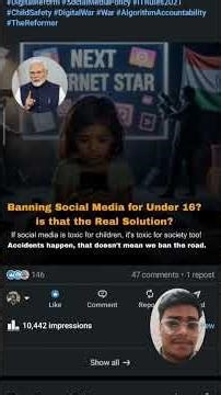 Why can't the Government make it safer instead of disconnecting under 16 ? #shorts