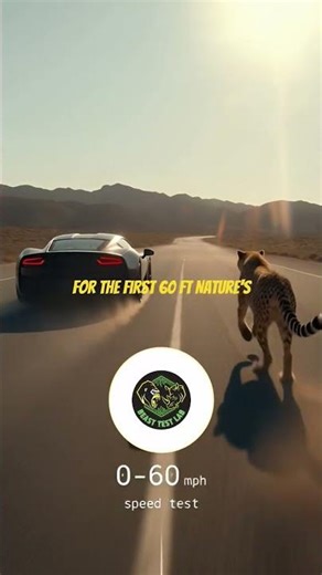Cheetah vs Supercar: 0–60 mph Speed Test 🐆🚗